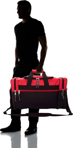 Miniatura 36 de Bolsa de lona, de DALIX, para el gimnasio, para viajar, 17 pulgadas