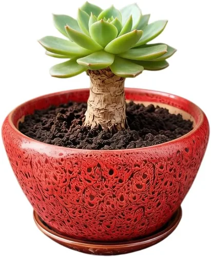 Miniatura 53 de Bonita maceta circular de cerámica para decoración del hogar y jardín, suculentas, cactus, maceta no incluida (azul, 3.19 pulgadas)