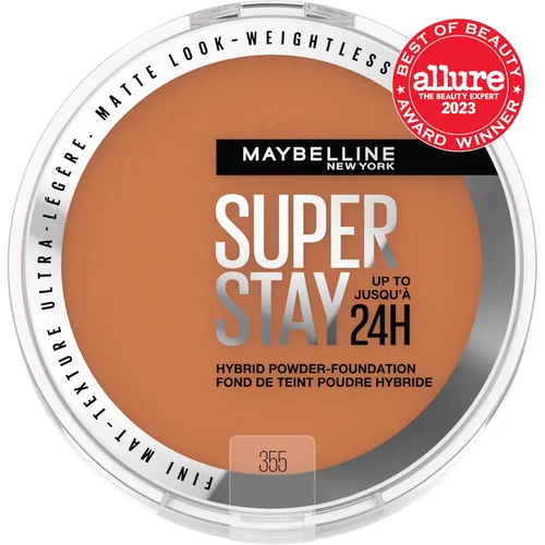 Miniatura 2 de Maybelline Super Stay Hasta 24HR Base Híbrida en Polvo, Maquillaje de Cobertura Media a Completa, Acabado Mate, 355, 1 Unidad SUPERSTAY POLVO 355