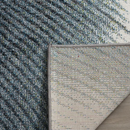 Miniatura 42 de SAFAVIEH Hollywood Collection - Alfombra decorativa de 2 pies 7 pulgadas x 5 pies, gris y azul, diseño moderno de mediados de siglo, no desprende