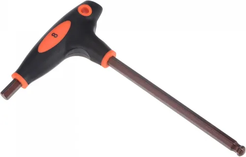 Miniatura 12 de uxcell Llave inglesa de la manija en T de la llave hexagonal del extremo de la bola de 23.0 ft m, acero métrico S2