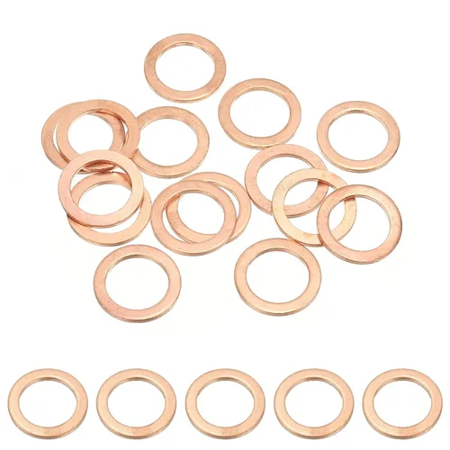 Miniatura 46 de PATIKIL Anilla de arandela de cobre M4, 25 piezas, 4mm ID 8mm OD 1mm de espesor, arandela plana métrica de sello de cobre para tornillos, pernos