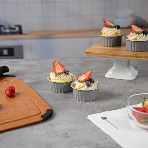 Miniatura 6 de Restaurantware Ramekins desechables de 4 onzas, 100 vasos desechables redondos de crema brulee, aptos para horno para magdalenas y magdalenas, tazas