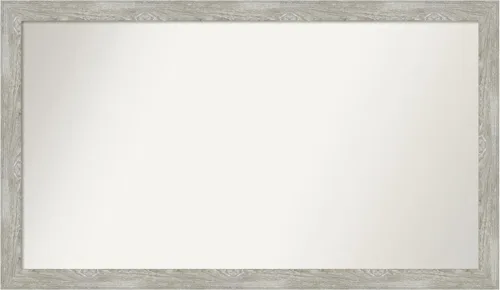 Miniatura 27 de Amanti Art Espejo de baño gris para sobre el fregadero, 31 x 48 pulgadas, espejo de tocador rectangular estrecho de color gris, marco de madera