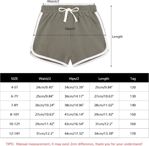 Miniatura 7 de BOOPH 3Pc Girls Athletic Shorts Active Running Dolphin Shorts