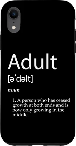 Funny Adult Definition Joke for Parents Dad Mom Adults Case for iPhone XR