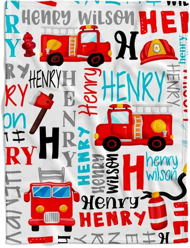 Miniatura 21 de Manta personalizada de camión de bomberos para bebé, manta de forro polar, manta de hitos para bebé, manta mensual de hitos para bebé, manta de Hito
