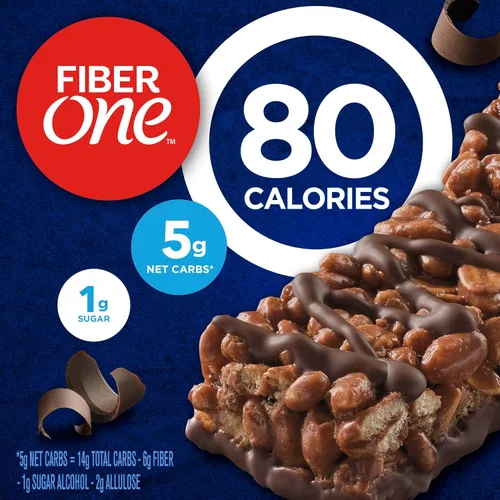 Miniatura 3 de Barras de snack masticables Fiber One de 70 calorías, chocolate, 5 unidades (Paquete de 2)