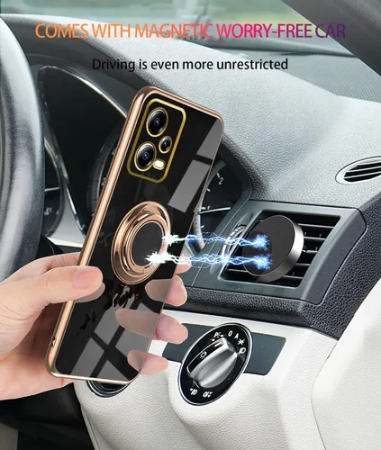 Miniatura 4 de Compatible con Xiaomi Redmi Note 12 Pro Plus Case Ring Holder Magnet Green, para Redmi Note 12 Pro Plus Funda de teléfono de silicona a prueba