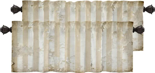 Miniatura 93 de Cortinas opacas de poliéster multicapa para cafetería, con diseño de diamantes, 2 unidades, 26 x 24 pulgadas
