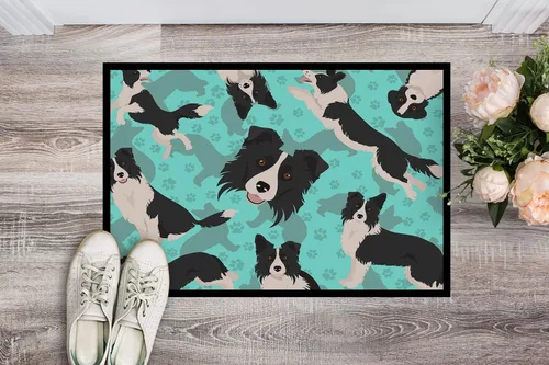 Miniatura 2 de Caroline's Treasures MLM1025JMAT Border Collie - Tapete para puerta delantera, 24 x 36 pulgadas, para interiores y exteriores, para entrada