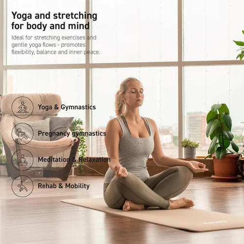 Miniatura 6 de MSPORTS Esterilla de yoga premium antideslizante gruesa – Esterilla de ejercicios extra cómoda para entrenamientos en casa, pilates, estiramiento