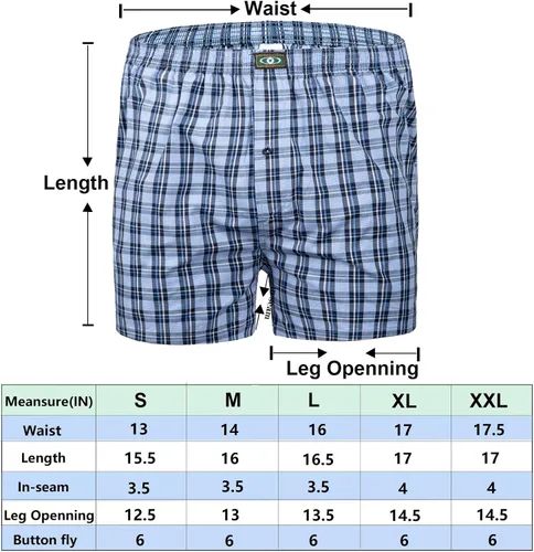 Miniatura 4 de pantalones cortos bóxer 100% algodón para hombre