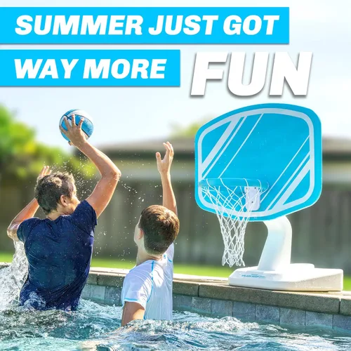 Miniatura 6 de GoSports Splash Hoop PRO - Elige tu color - Juego de baloncesto para piscina; incluye una canasta de baloncesto para agua para colocar junto a