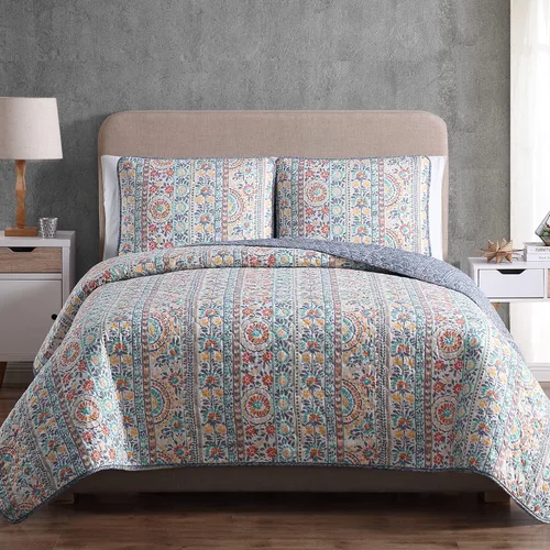 Miniatura 9 de SCHNAUZER HOME Juego de edredón tamaño King de 3 piezas, juego de ropa de cama con estampado de Bailey, juego de colcha ligera y suave reversible