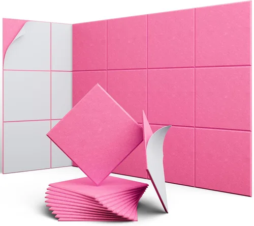 Miniatura 23 de Paneles acústicos hexagonales, paquete de 12 paneles de absorción de sonido de alta densidad de 12"X10"X0.4" para mejorar la reducción de ruido