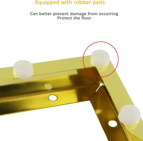Miniatura 3 de Geesatis 4 patas doradas para muebles de diseño minimalista, patas de metal para muebles de 4.3 pulgadas de longitud para gabinete, sofá, mesa