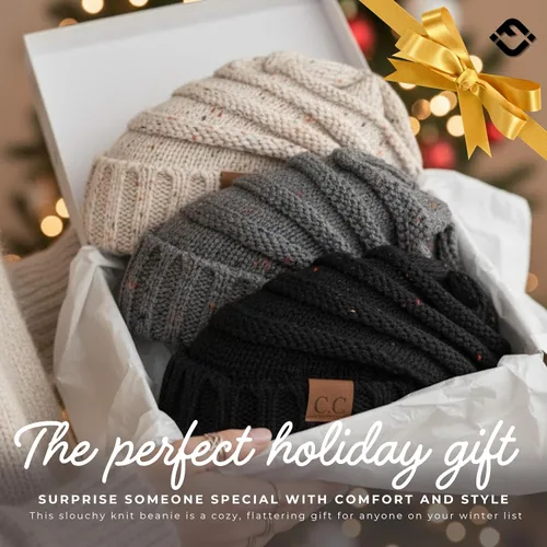 Miniatura 113 de Funky Junque Gorro de moda de punto trenzado de talla extragrande, grueso, abrigado, suave y holgado