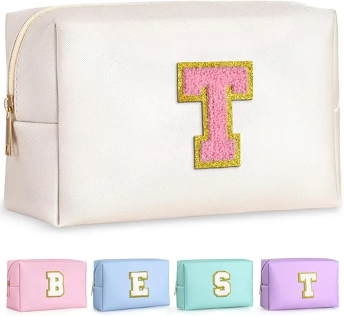 Miniatura 157 de TOPEAST - Bolso de maquillaje para mujer, G Blanco nacarado-rosa