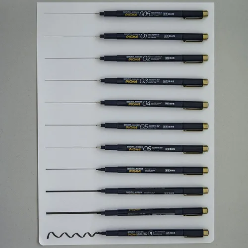 Miniatura 5 de Sakura Pigment Ink Pen, Pigma Micron 08, negro (ESDK08#49)