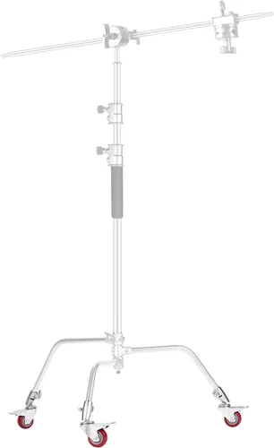 Miniatura 2 de Neewer Juego de 3 ruedas giratorias profesionales con 2.953 in de diámetro, construcción de metal duradero con base de goma, solo compatible