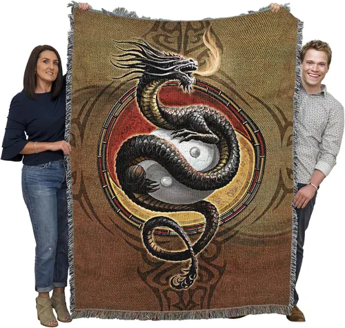 Miniatura 25 de Pure Country Weavers Anne Stokes - Manta de belleza de dragón de la colección Age of Dragons – Manta de fantasía para regalo tejida de algodón