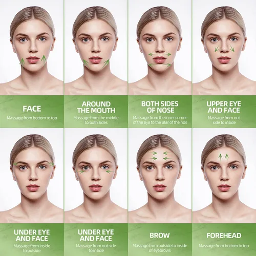 Miniatura 5 de AECW Rodillo de jade natural para la cara Ojos Herramienta Jade Rodillo facial silencioso Rodillo de masaje facial