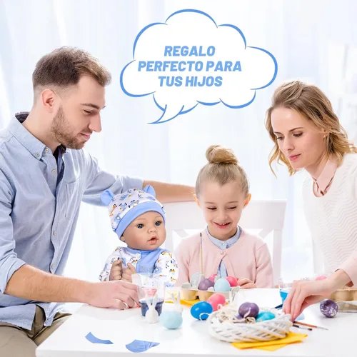 Miniatura 6 de Aori Reborn Baby Dolls Boy - Muñeca realista de bebé recién nacido de 18'' con juego de alimentación azul y certificado de nacimiento - Cuerpo