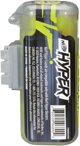 Miniatura 4 de Nerf Hyper 50 - Recipiente de repuesto redondo, incluye 50 Hyper Rondas y bote de recarga, se fija a Hyper Blasters, regalos para adolescentes