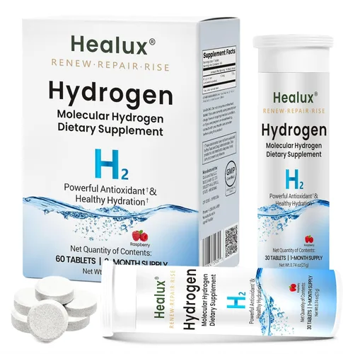 Tabletas de agua de hidrógeno de 12 PPM – Tabletas moleculares de H₂ con magnesio | H2 TAB Soporte antioxidante para energía, salud celular,