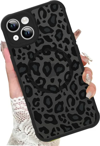 Miniatura 71 de KANGHAR - Funda para iPhone 11 [Compatible con Magsafe] Patrón estampado de leopardo Lindo guepardo Funda protectora magnética para niñas, mujeres