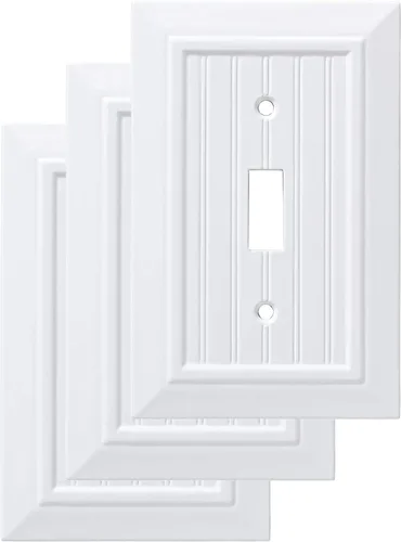 Miniatura 12 de Franklin Brass W35266-PW-C - Placa de pared clásica simple, cubierta para interruptor, cubierta N163:N192, blanco puro