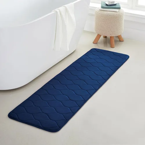 Miniatura 20 de Yafa Home Fashion 1 alfombra de baño de 17 x 24 pulgadas, espuma viscoelástica, absorbente de agua y antideslizante, color negro