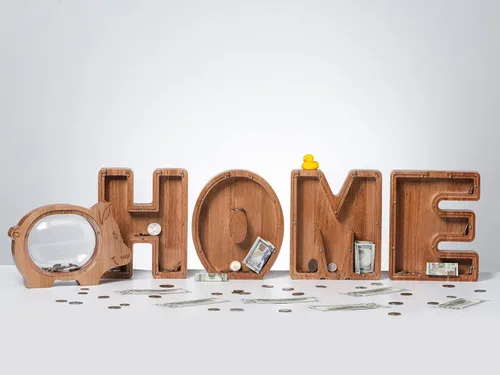 Miniatura 6 de Alcancía grande de madera personalizada para niños, alcancía con nombre personalizado, alcancía (nombre grabado láser) letras del alfabeto
