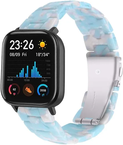 Miniatura 14 de FitTurn Bandas de resina compatibles con Amazfit Bip 6/Bip 5/Pace/Cheetah/Stratos 2 3/GTR 4/GTR 3/GTR 3 Pro/GTR 2/GTR 2e/GTR 1.850 in Reloj