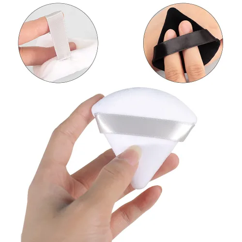 Miniatura 3 de 8 bocanadas de triángulo suave facial, 5 mini bocanadas de maquillaje, herramientas de maquillaje húmedas y secas, utilizadas para polvo, polvo
