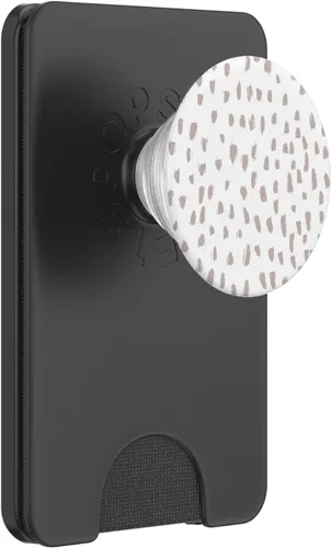 Miniatura 7 de PopSockets PopSockets de impresión dálmata neutral, color marrón y blanco neutro: agarre intercambiable para teléfonos y tabletas