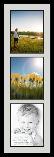 Miniatura 38 de ArtToFrames Marco de fotos tipo collage con estera doble con 3 aberturas de 5x7 y marco negro satinado Uva