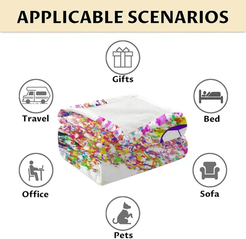 Miniatura 6 de Manta de fútbol para regalar – Manta deportiva de 30 x 40 pulgadas para adultos y niños, mantas coloridas de felpa suave para sofá, oficina