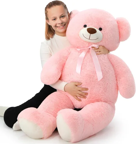 Miniatura 8 de Tezituor - Oso de peluche arcoíris de 13.78 pulgadas, suave oso de peluche teñido anudado, acogedor juguete de peluche abrazable para niños, novia