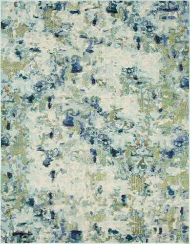 Miniatura 28 de Unique Loom Chromatic Collection Alfombra de Área - Champagne (2' 2" x 6' Runner, Azul Claro/Azul)