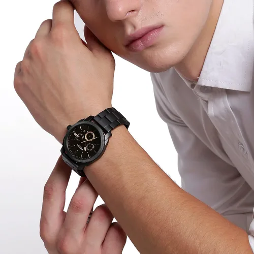 Miniatura 7 de Fossil Machine - Reloj cronógrafo de cuarzo con caja de acero inoxidable para hombre