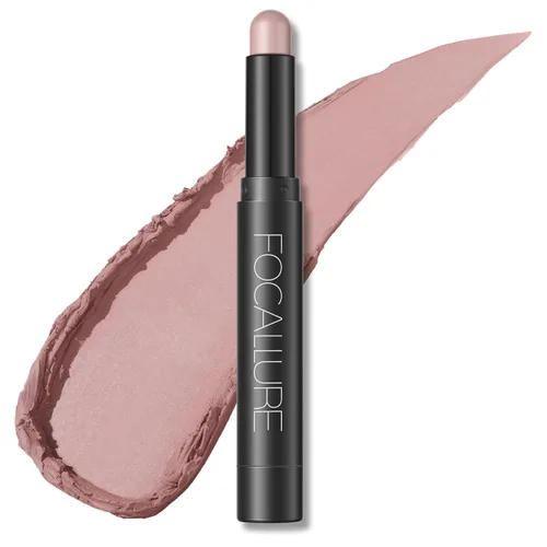 Miniatura 11 de FOCALLURE - Sombra de ojos en barra cremosa con acabado mate y brillante, lápiz iluminador suave y brillante para mujeres, maquillaje de sombra