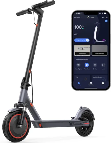 Miniatura 12 de Electric Scooter,350/500W Powerful Motor,15-28 Miles Long Range,Dual Braking System,19/22 Mph Speed,8.5/10" Foldable E Scooter with Solid Tires
