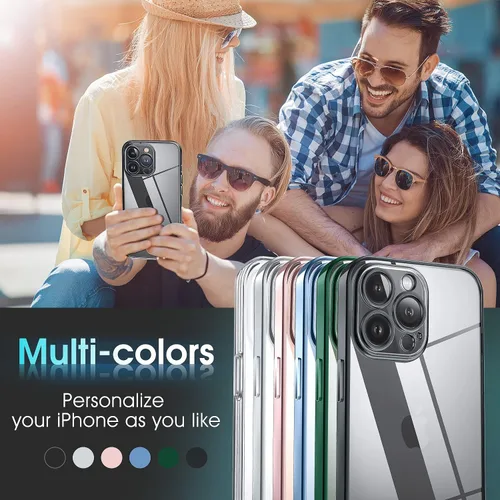 Miniatura 7 de Supdeal Funda transparente para iPhone 13 Pro, no amarillea, protección de cámara, probada en caídas de grado militar, transparente, a prueba