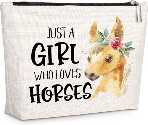 Miniatura 12 de GevGuxLuo A girl loves Makeup Bag, Beige, Madrina y ahijada