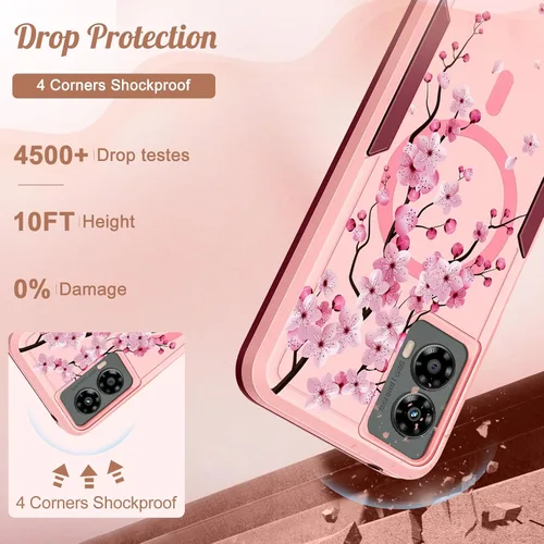 Miniatura 5 de Funda para Moto G 5G 2024 – Compatible con MagSafe para mujeres y niñas, bonita funda protectora magnética para teléfono, diseño femenino Kawaii