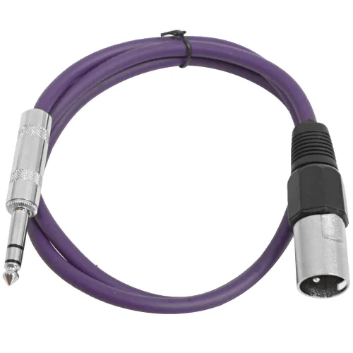 Miniatura 20 de Seismic Audio - SATRXL-M2 - Cable de conexión XLR negro de 2 pies macho a 1/4" TRS