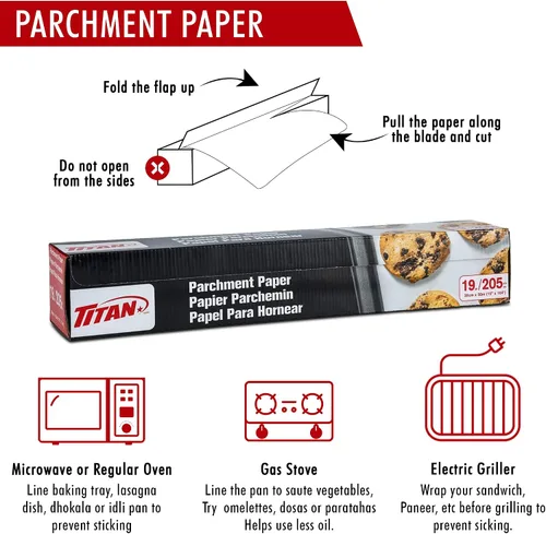 Miniatura 6 de Hojas de papel pergamino blanco para hornear, papel pergamino antiadherente para hornear, asar a la parrilla, cocinar, cocinar al vapor y freidora