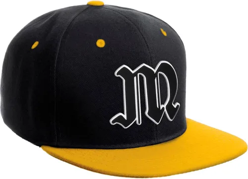 Miniatura 1384 de Daxton Gorra clásica con visera de billete plano con letras del alfabeto inglés antiguo de la A a la Z